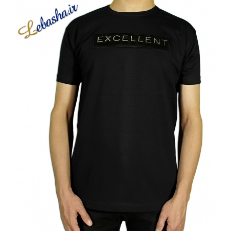 تیشرت مشکی مردانه چاپ برجسته سه بعدی