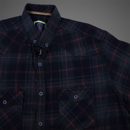 پیراهن سایز بزرگ دو جیب چهارخونه