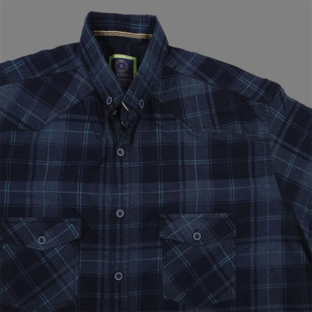 پیراهن سایز بزرگ دو جیب چهارخونه 