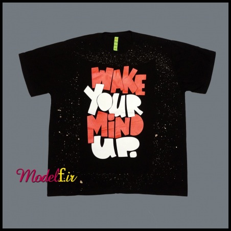 تیشرت  سایزبزرگ wake your mind up 