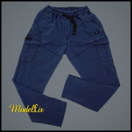 شلوار فول کش سنگشور سایز بزرگ جین آبی