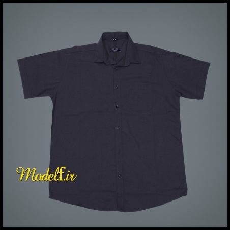 پیراهن آستین کوتاه سایز بزرگ طوسی
