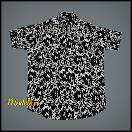 پیراهن هاوایی مشکی سایز بزرگ