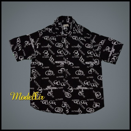 پیراهن هاوایی مشکی سایز بزرگ