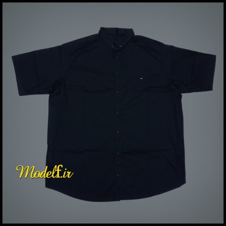 پیراهن پوپلین رنگ سرمه ای سایز بزرگ