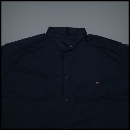 پیراهن پوپلین رنگ سرمه ای سایز بزرگ