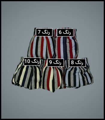 رنگبندی شورت نیم پا سایز بزرگ راه راه کشی درجه یک فروشگاه مدلف