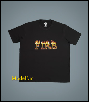 تیشرت سایز بزرگ با چاپ آتش