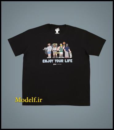 تیشرت سایز بزرگ با چاپ بسیار زیبا لذت از زندگی