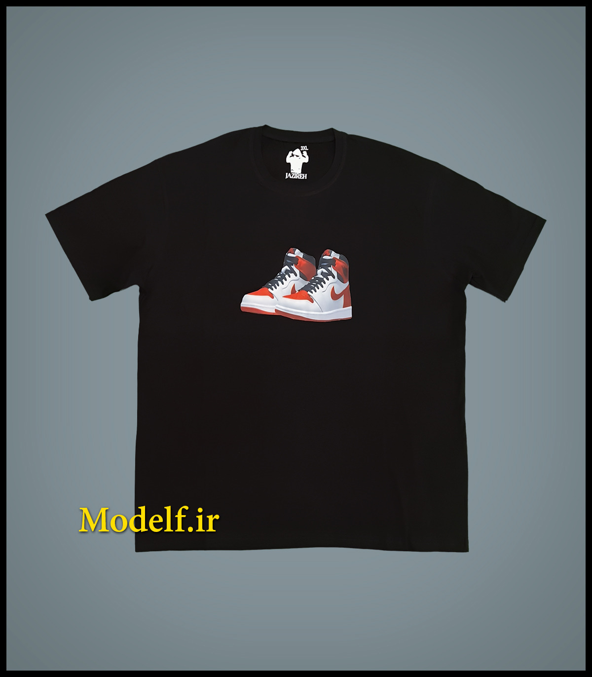 تیشرت سایز بزرگ با چاپ بسیار زیبا کتونی