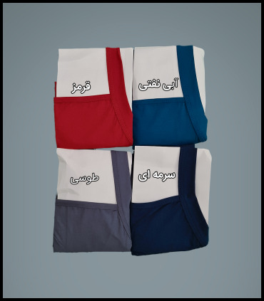 رکابی خشتی سایز بزرگ رنگی 4XL جنس پنبه لاکرا درجه یک