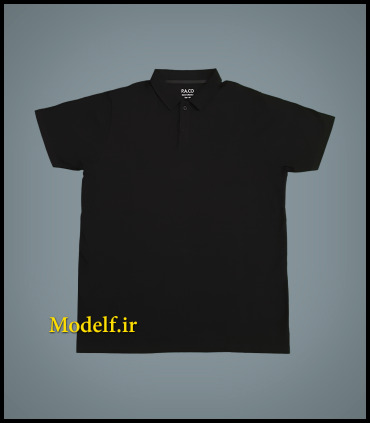 تیشرت جودون یقه دار مشکی