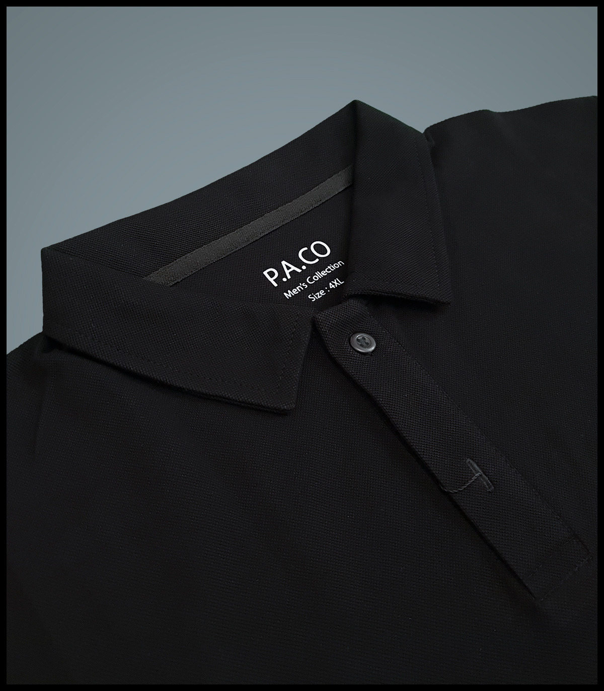 تیشرت جودون یقه دار مشکی