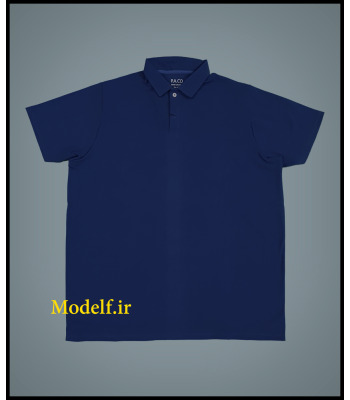 تیشرت جودن یقه دار آبی کاربنی