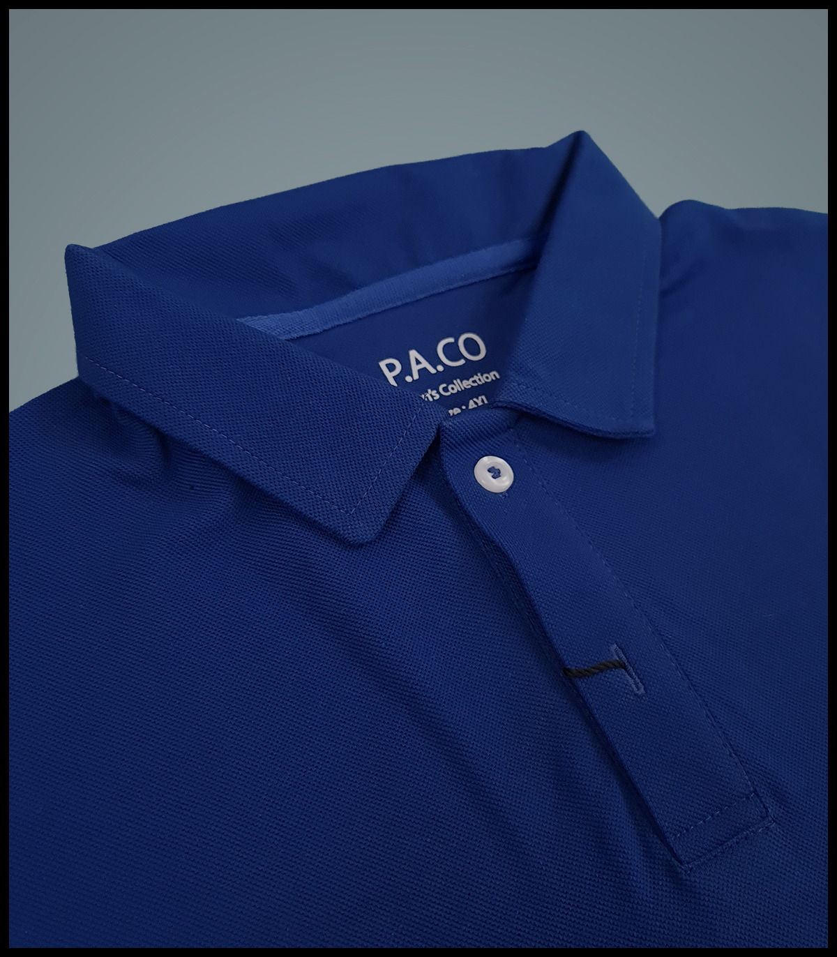 تیشرت جودن یقه دار آبی کاربنی