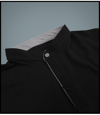 تیشرت جودن یقه دار فرنچ رنگ مشکی