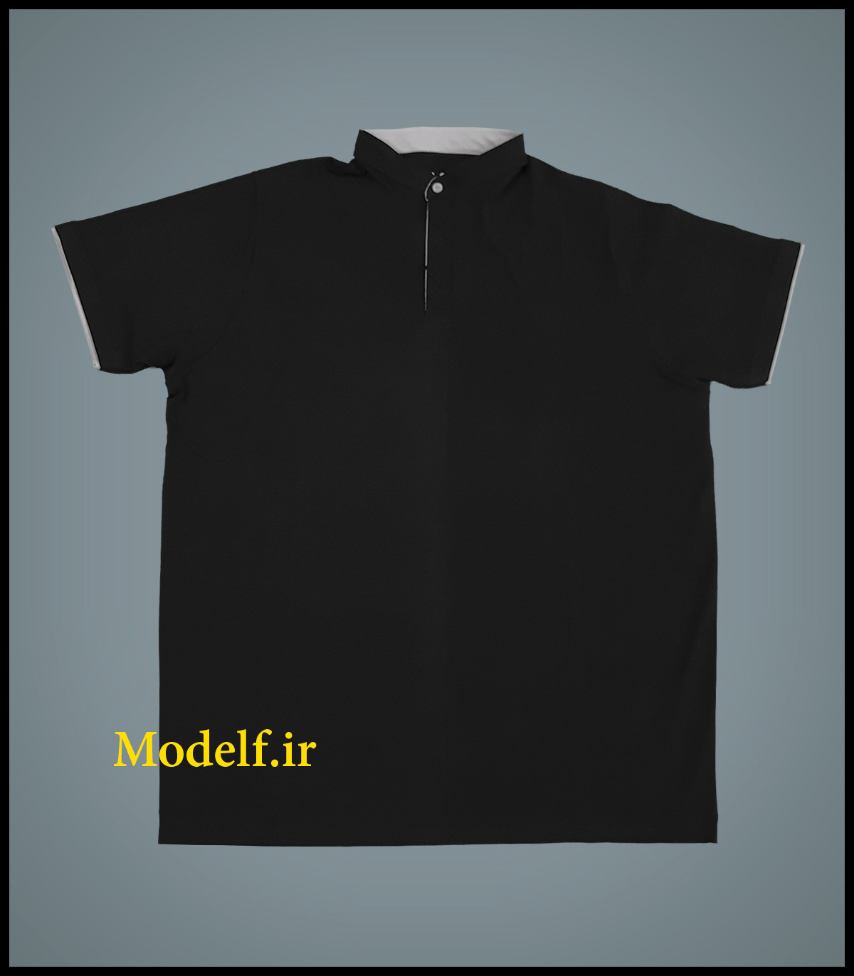 تیشرت جودن یقه دار فرنچ رنگ مشکی