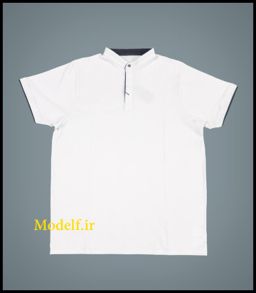تیشرت جودن یقه دار فرنچ رنگ سفید