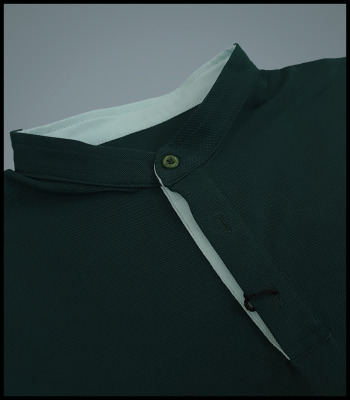 تیشرت جودن یقه فرنچ رنگ یشمی