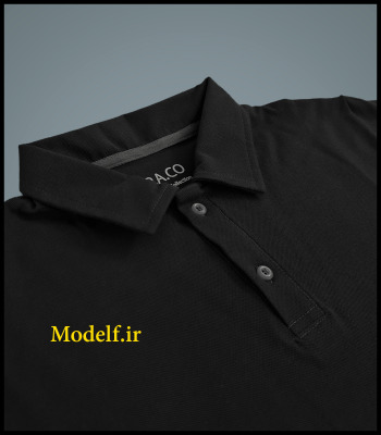 تیشرت جودون یقه دار دکمه دار
